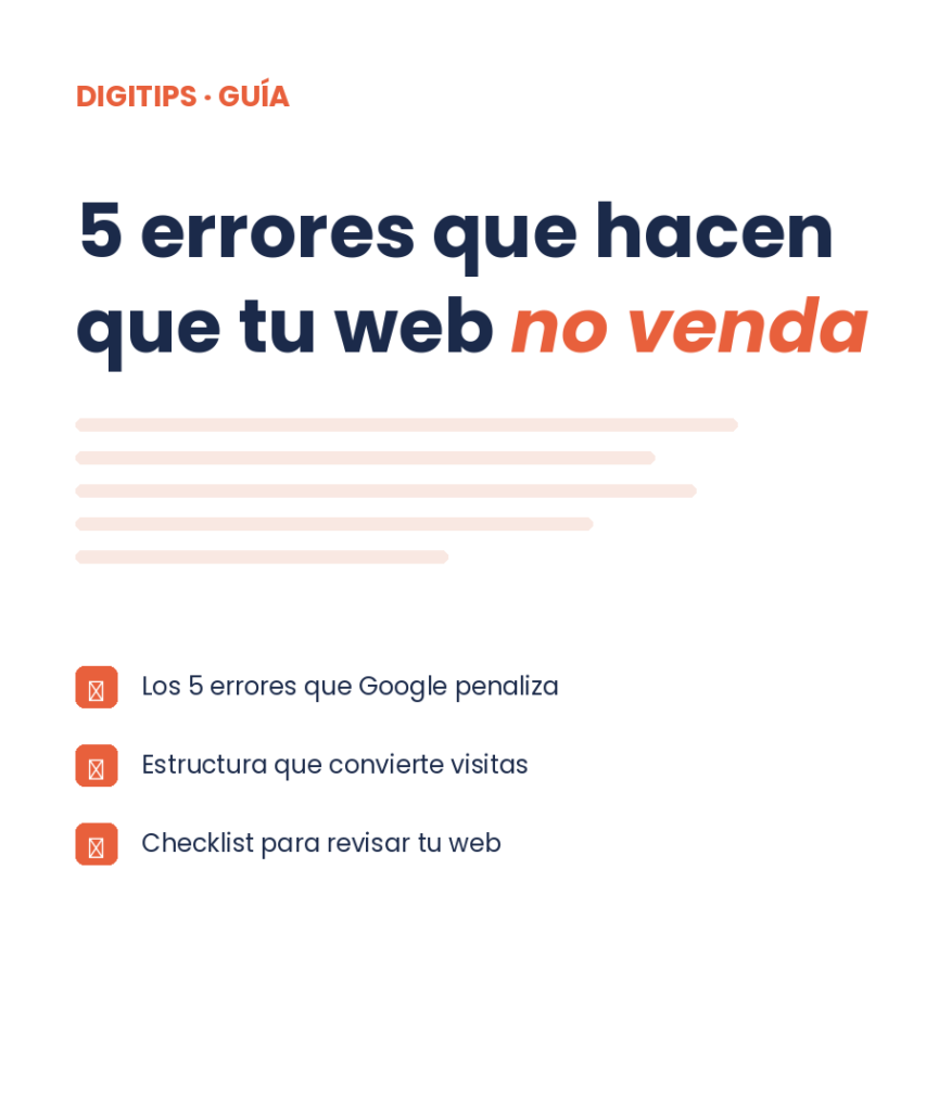 Guía gratuita: 5 errores que hacen que tu web no venda