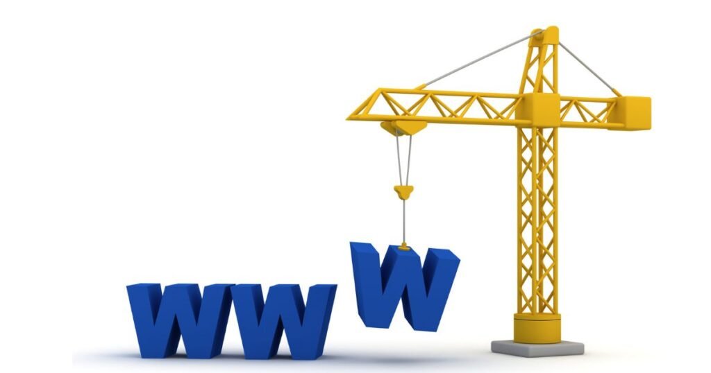 grua construyendo una web