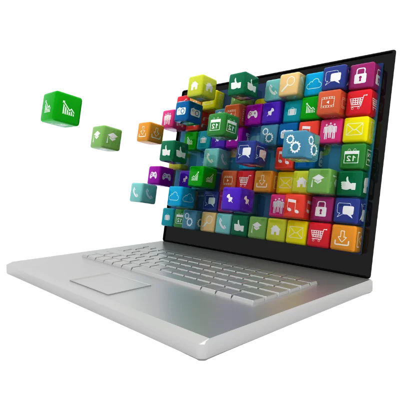 pantalla de ordenador con bloques de mantenimiento web digitips